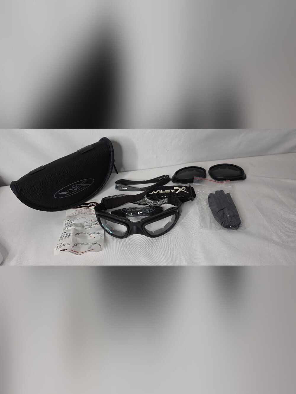 Wiley X SG-1 Motorcycle Goggles Ballistic Tactical Eyewear Set Z87-2 Italy